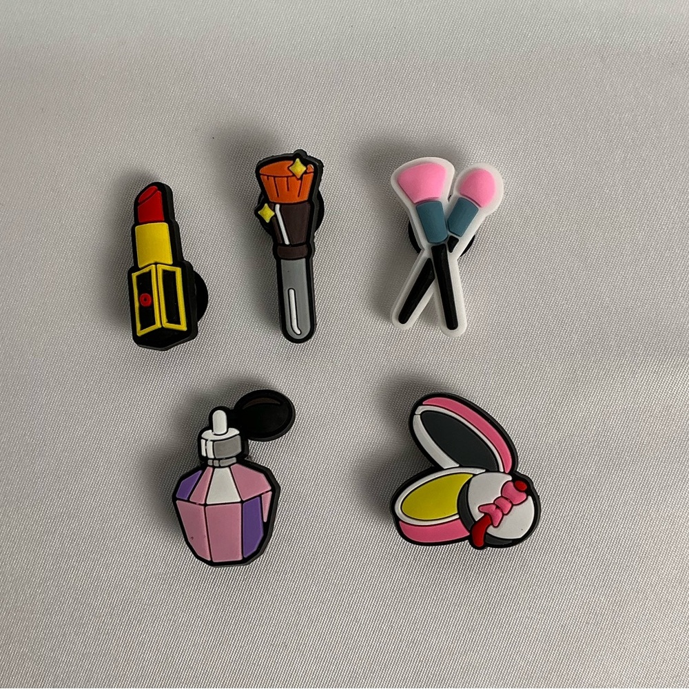 Colorful Makeup Themed Crocs Jibbitz Shoe Charms
